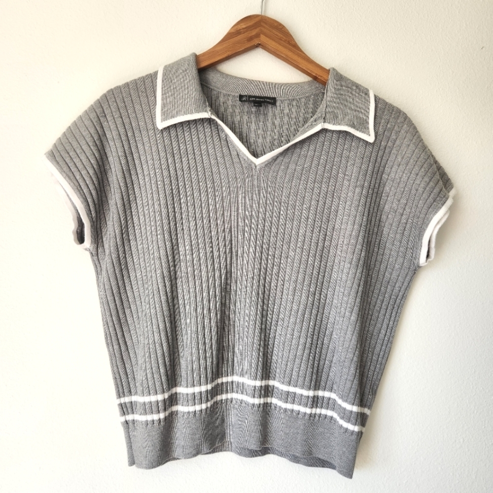 Gray Ribbed Women's Sweater